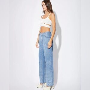 RTA cutout crop white tank top